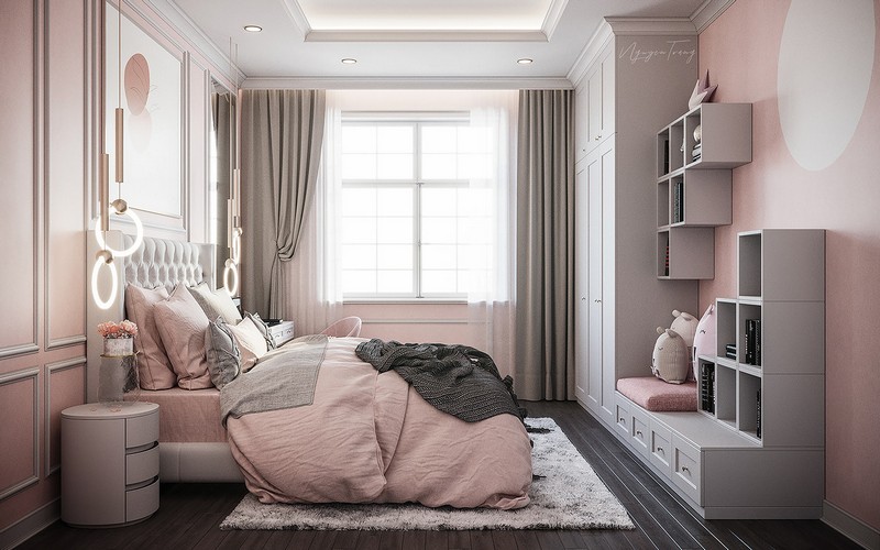 ý tưởng phòng ngủ màu hồng (1)