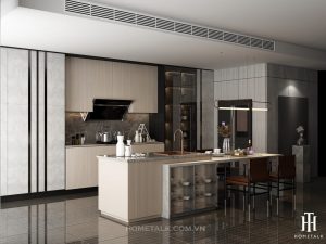 thiết kế nội thất phòng bếp chữ i