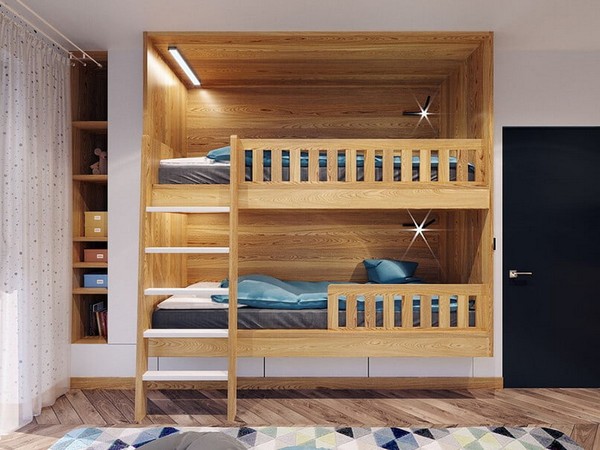 Thiết kế phòng ngủ 2 giường tầng