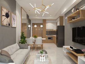 thiết kế nội thất chung cư 56m2