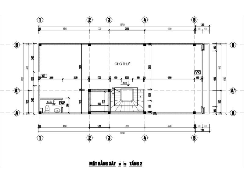 nhà phố 5 tầng