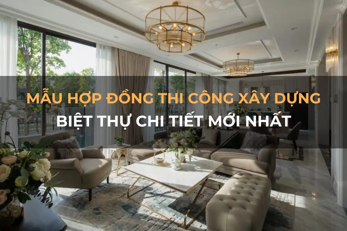 mau hop dong thi cong xay dung biet thu moi nhat