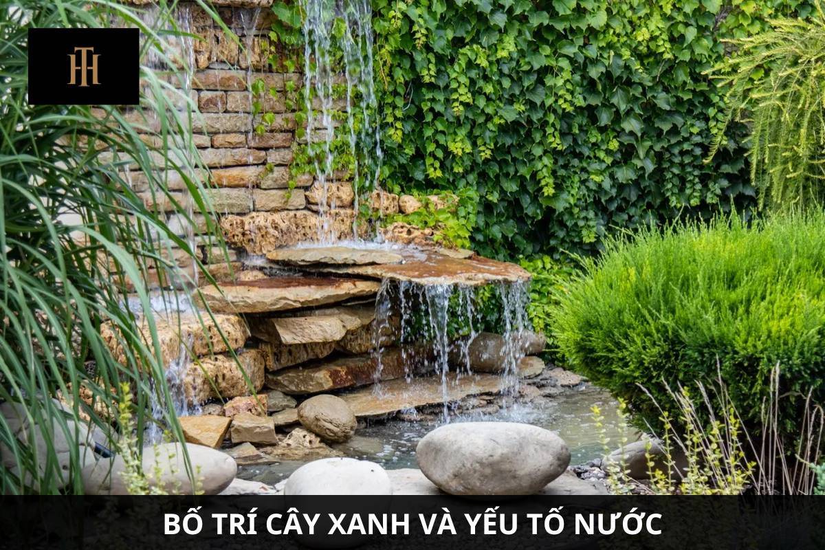 san vuon xanh mat va thuy sinh tai loc voi thiet ke canh quan hoan hao co thac nuoc va cay xanh