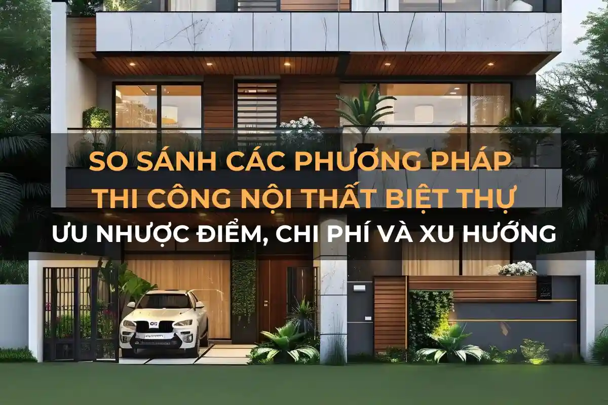 so sanh cac phuong phap thi cong noi that biet thu ve mat uu nhuoc chi phi va xu huong