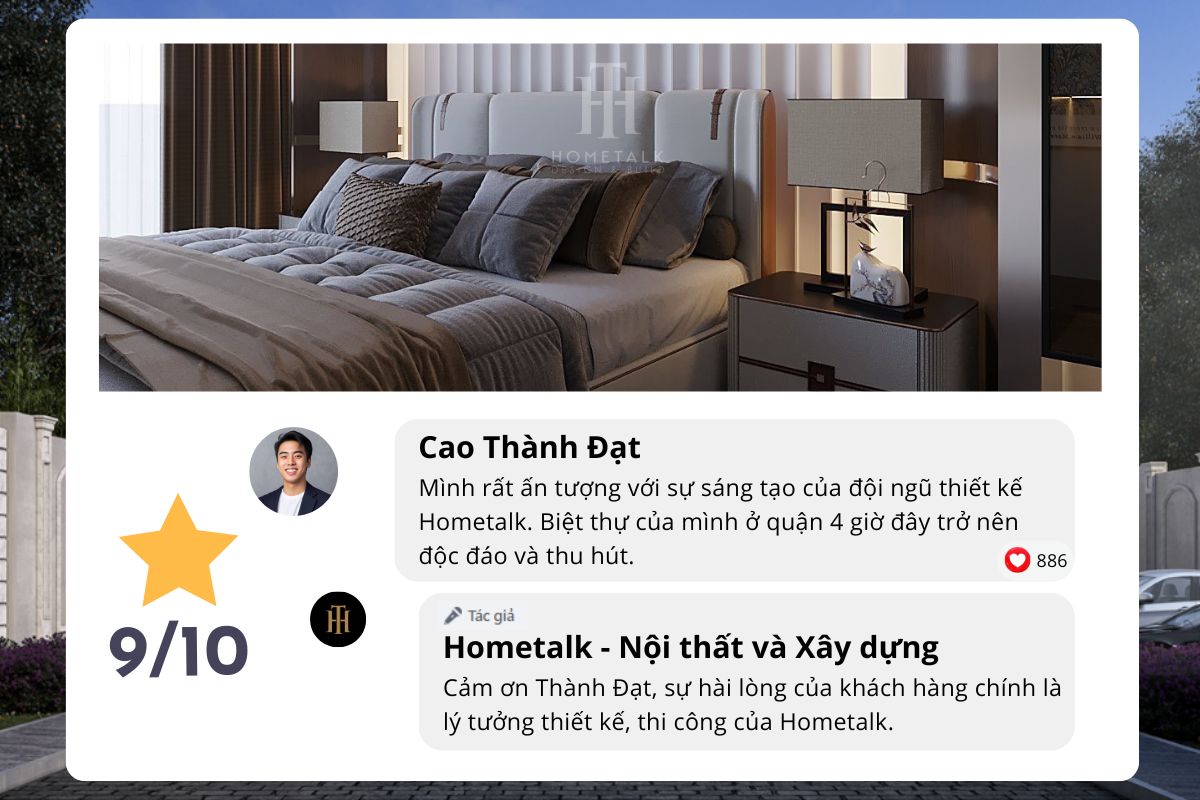 anh dat review phong ngu biet thu duoc xay dung boi cong ty xay dung biet thu uy tin quan 4 hometalk