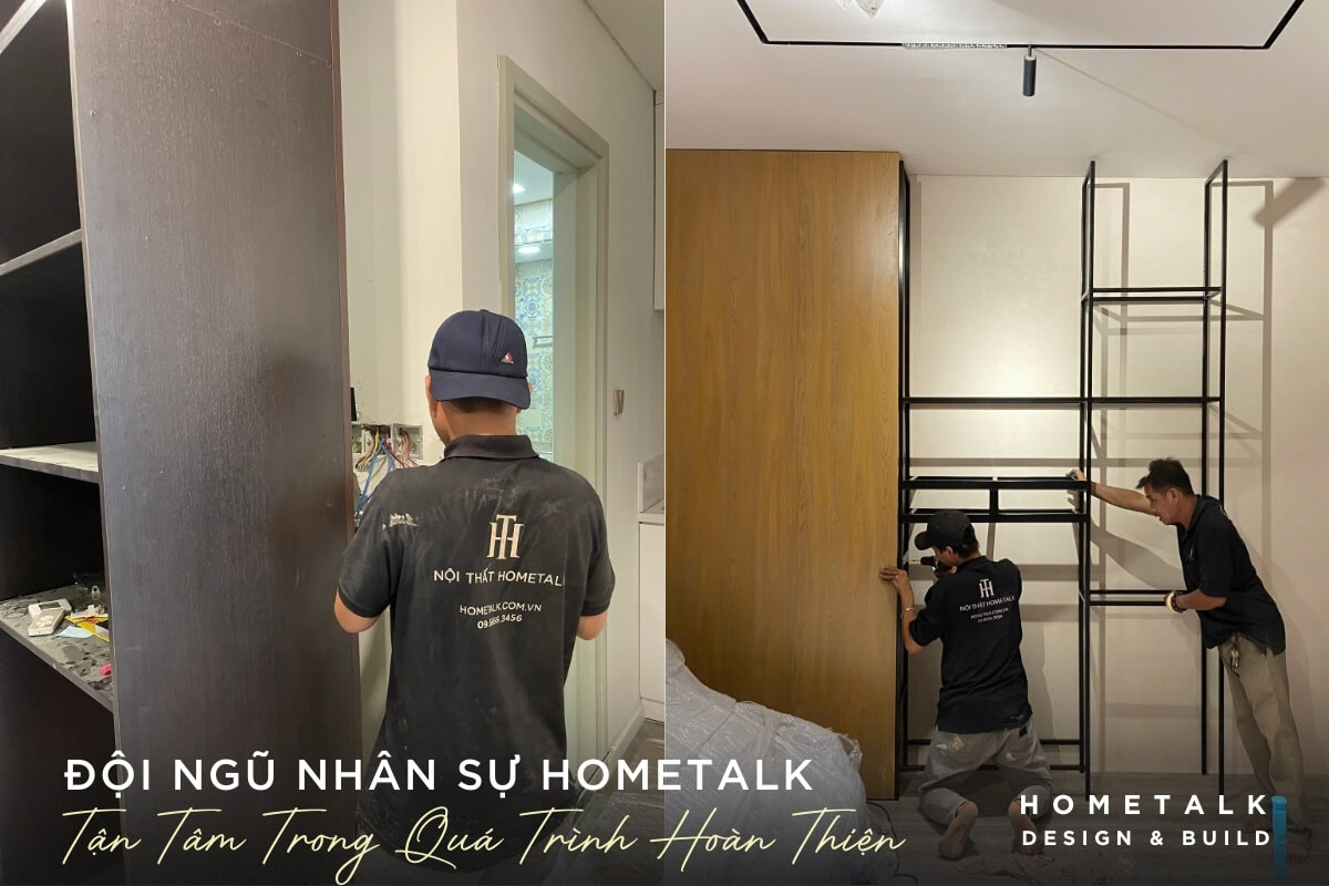 doi ngu nhan su hometalk luon tan tam trong qua trinh hoan thien noi that biet thu