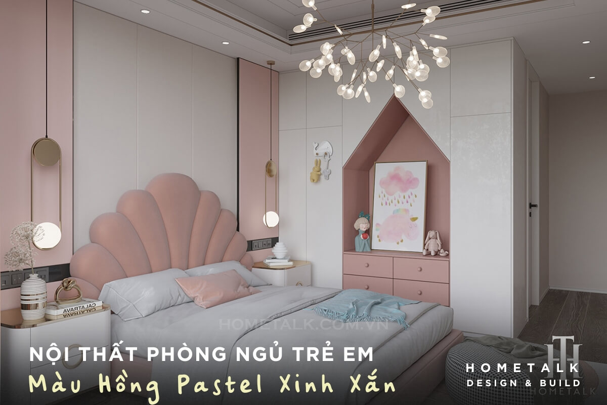 phong tre em mang phong cach han quoc voi tong mau hong pastel xinh xan