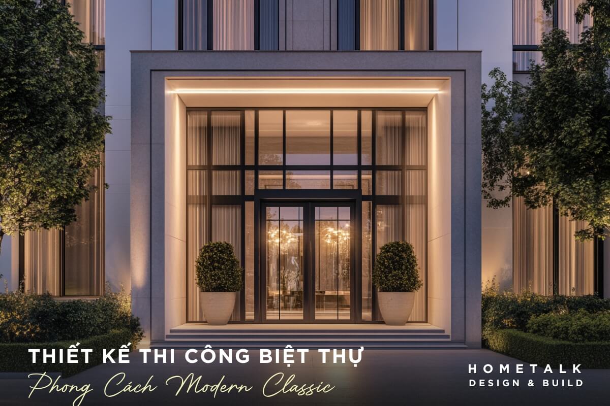 thiet ke thi cong biet thu phong cach modern classic tai quan 6