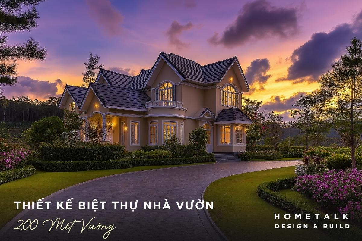 mau biet thu xanh than thien moi truong hai hoa thien nhien voi 200m2