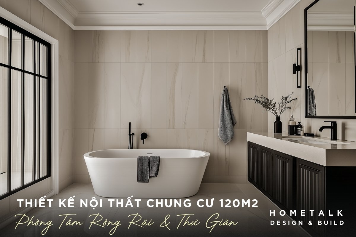 thiet ke bon tam thu gian ke lavabo nho gon trong can ho hien dai 120m2