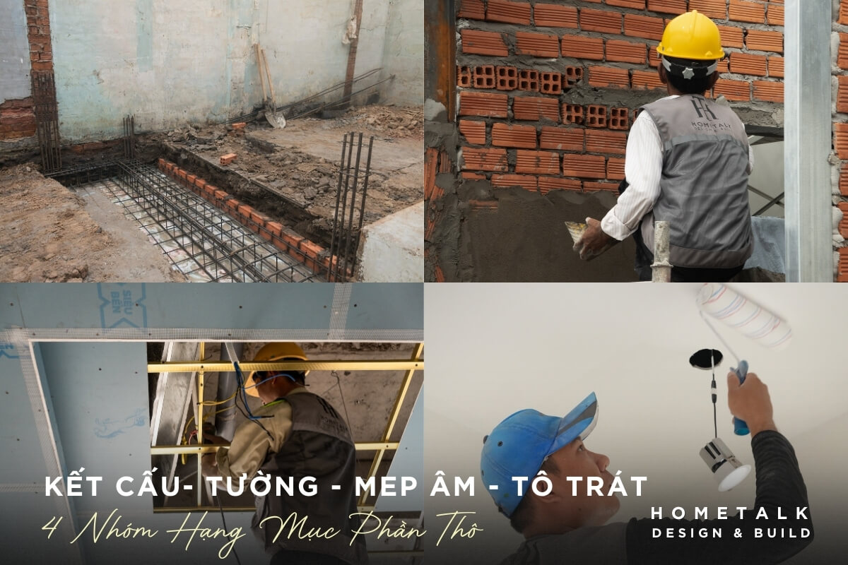 Nhóm hạng mục chính trong quy trình thi công phần thô nhà ở 4 nhom hang muc chinh trong quy trinh thi cong phan tho nha o