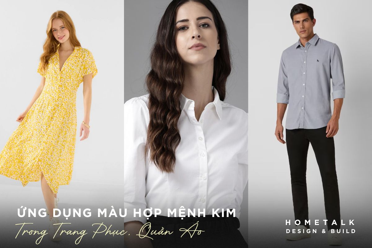 nguoi menh kim thich hop voi trang muc mau trang xam vang