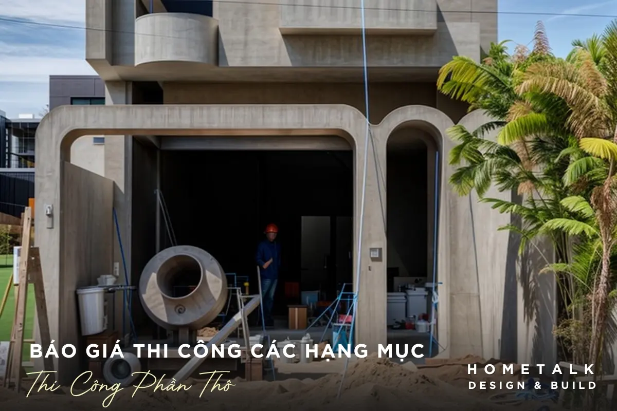 Quá trình thi công nội thất nhà phố phần thô của đội ngũ thợ tại Hometalk Qua trinh thi cong noi that nha pho phan tho cua doi ngu tho tai Hometalk