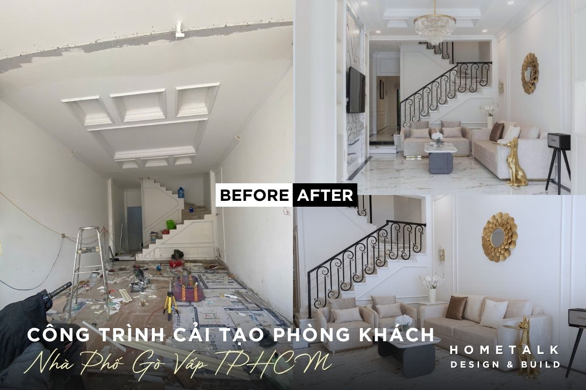 Ảnh cải tạo phòng khách nhà phố tại TPHCM trước và sau anh cai tao phong khach nha pho tai tphcm truoc va sau