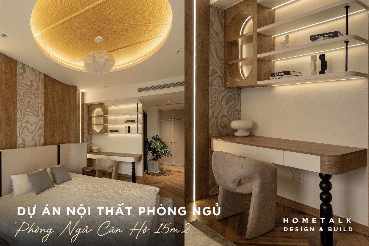 anh phong ngu can ho 15m2 voi chat lieu go mdf an cuong