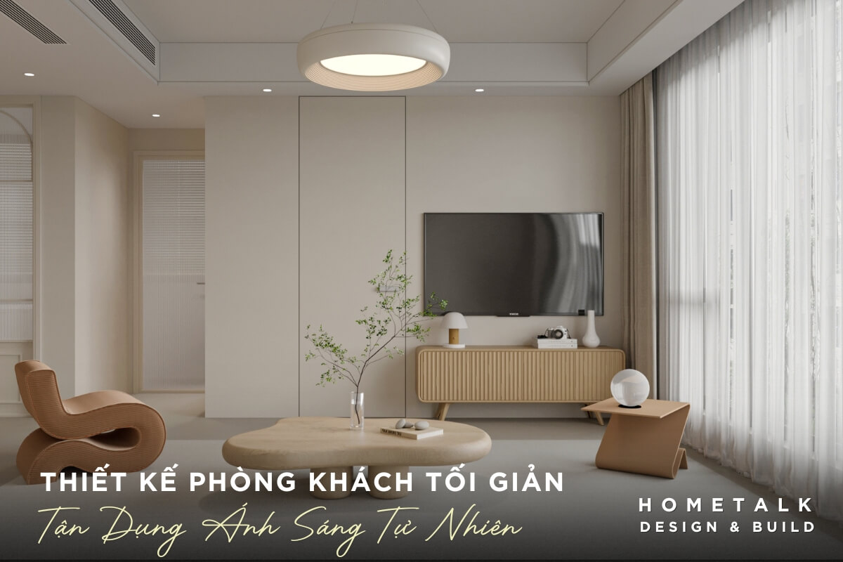 Anh sang tu nhien duoc tan dung toi da thong qua cua so lon voi rem cua mong mau trang tao cam giac thoang dang cho phong khach can ho quan 11