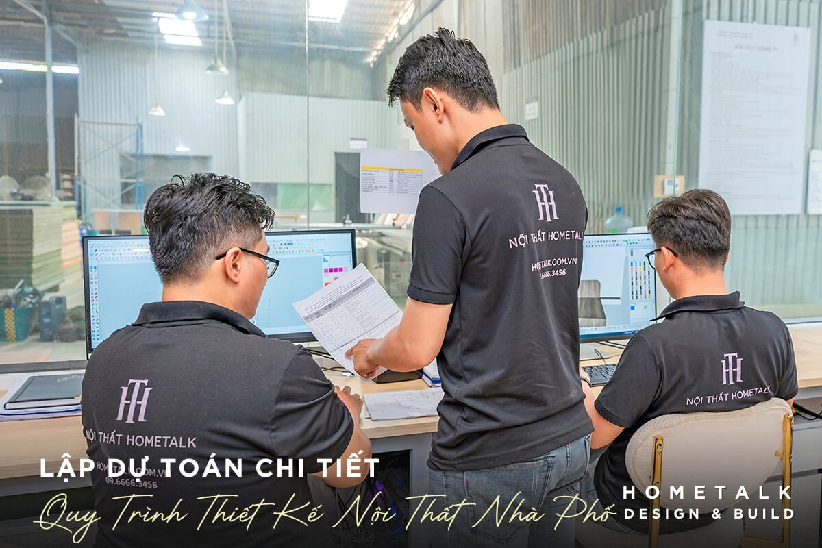 Quy trình thiết kế và thi công nội thất nhà phố chuyên nghiệp tại quận 12 Bang du toan chi tiet tung hang muc giup ban so sanh bao gia thi cong noi that nha pho Quan 12 tron goi voi goi le