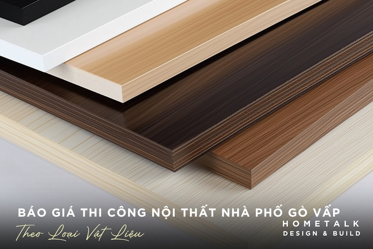 Bao gia thi cong noi that theo vat lieu da dang ve mau sac va van be mat