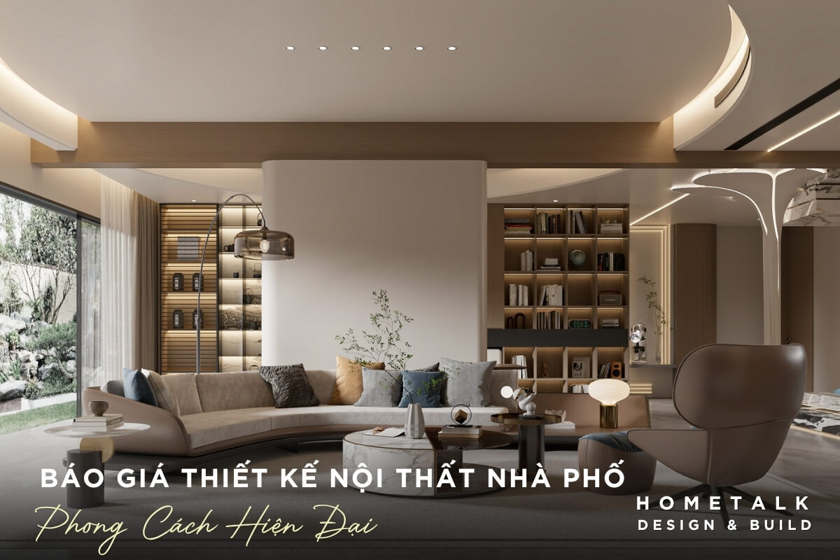 Bao gia thiet ke noi that phong khach hien dai voi cac chi tiet cong doc dao