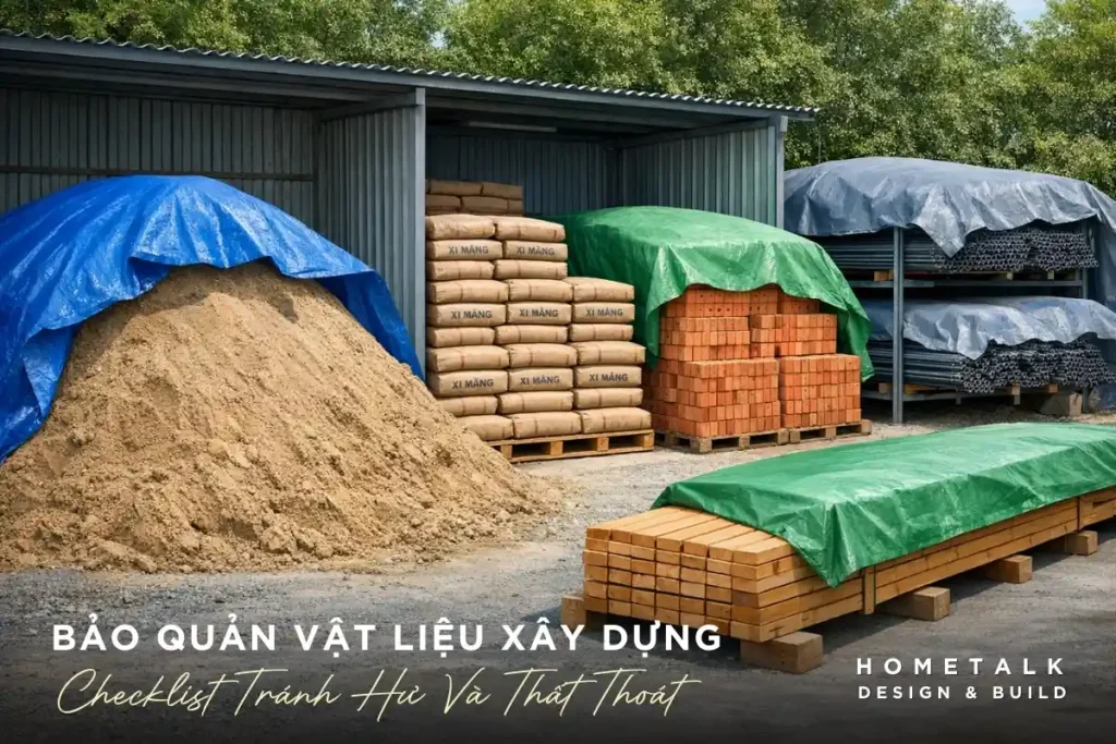 Bảo quản vật liệu xây dựng giúp đảm bảo chất lượng và tránh hao hụt 4 bao quan vat lieu xay dung: checklist tranh hu that thoat
