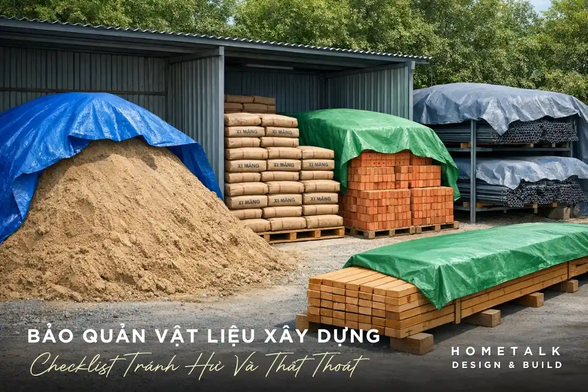 bao quan vat lieu xay dung: checklist tranh hu that thoat