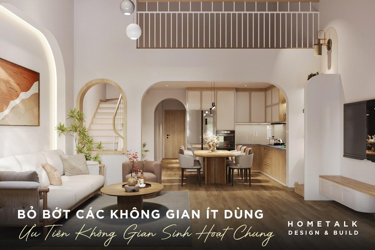 bo bot cac khong gian it dung de uu tien khong gian sinh hoat chung va khoang thong tang