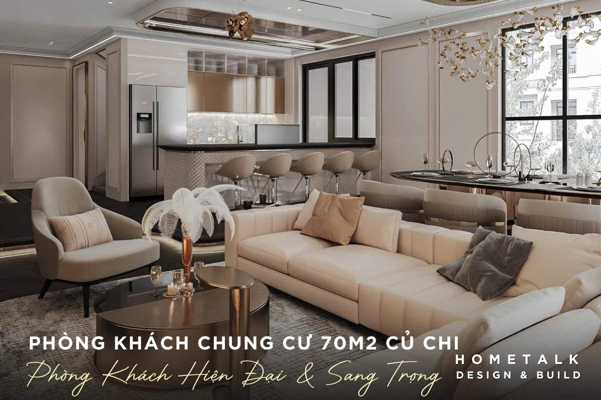 Bộ sofa sang trọng kết hợp bàn trà mặt kính là điểm nhấn cho chung cư hiện đại 70m2 tại Củ Chi bo sofa sang trong ket hop ban tra mat kinh la diem nhan cho chung cu hien dai 70m2 tai cu chi