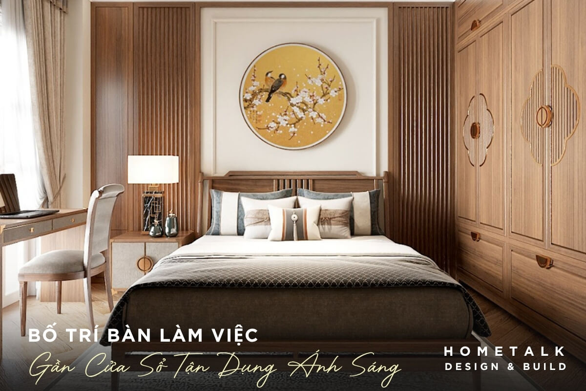 Bố trí bàn làm việc gần cửa sổ tận dụng ánh sáng tự nhiên trong thiết kế nội thất căn hộ 2 phòng ngủ Bo tri ban lam viec gan cua so tan dung anh sang tu nhien trong thiet ke noi that can ho 2 phong ngu
