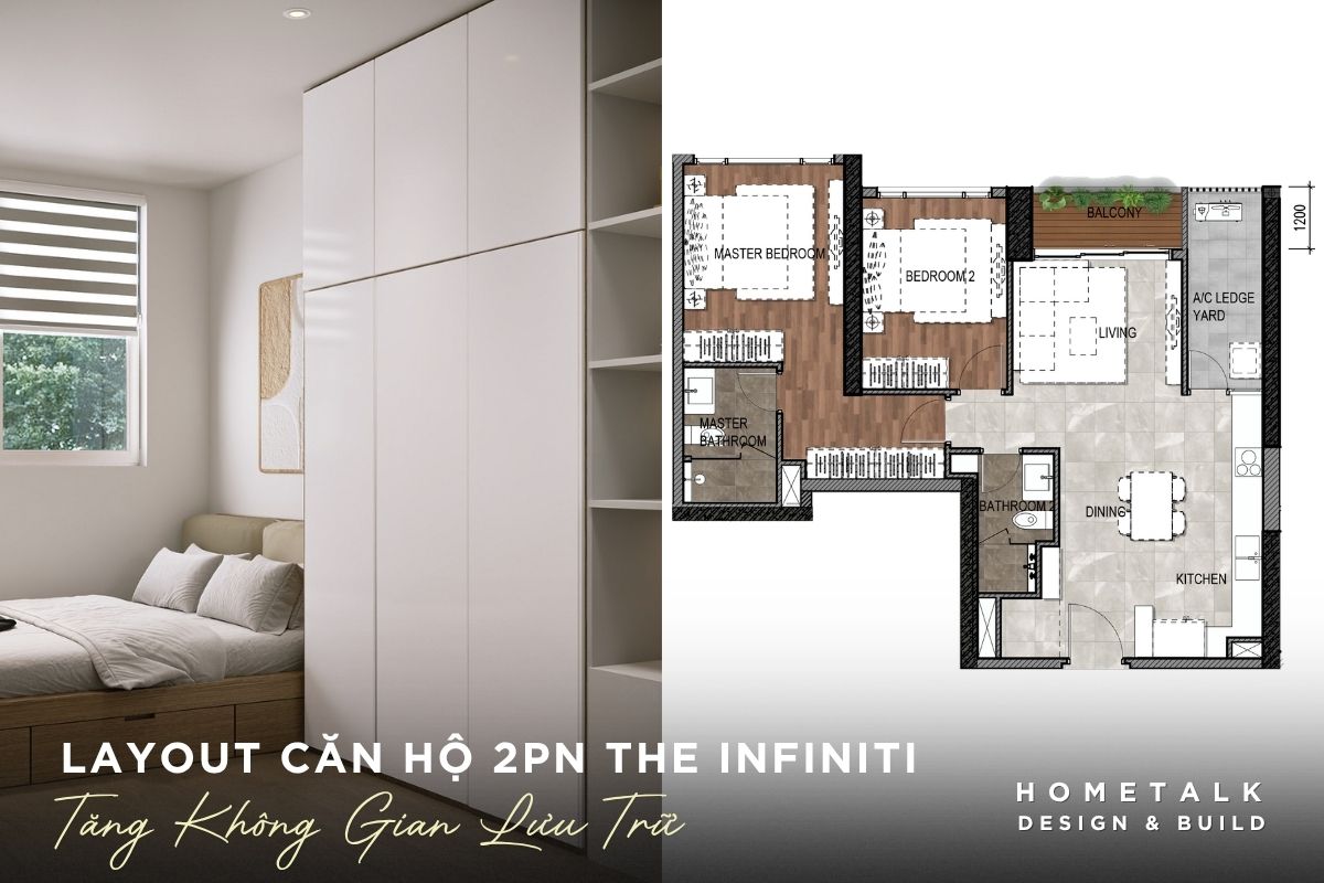 bo tri can ho 2 phong ngu the infiniti co khong gian luu tru rong rai