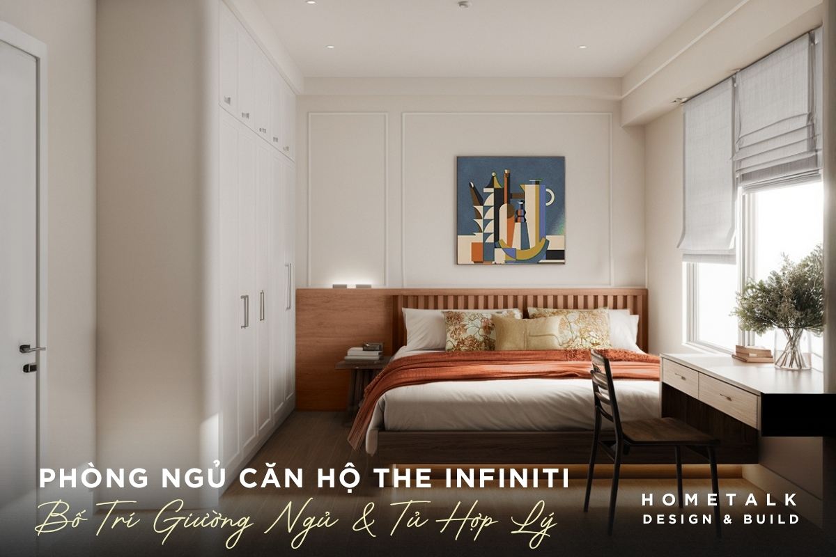Bố trí giường ngủ, tủ quần áo khoa học để tối ưu diện tích không gian phòng ngủ căn hộ The Infiniti bo tri giuong ngu tu quan ao khoa hoc de toi uu dien tich khong gian phong ngu can ho the infiniti