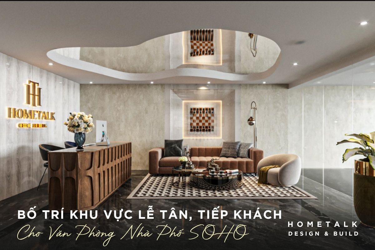 Bố trí khu vực lễ tân, phòng họp, tiếp khách cho văn phòng nhà phố SOHO The Global City bo tri khu vuc le tan phong hop tiep khach cho van phong nha pho soho the global city