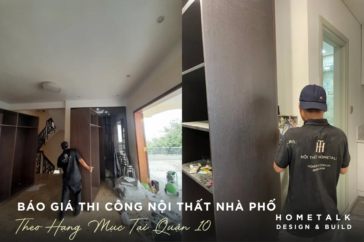 Boc tach cac hang muc trong bao gia thi cong noi that nha pho Quan 10 giup theo doi cac khoan chi phi