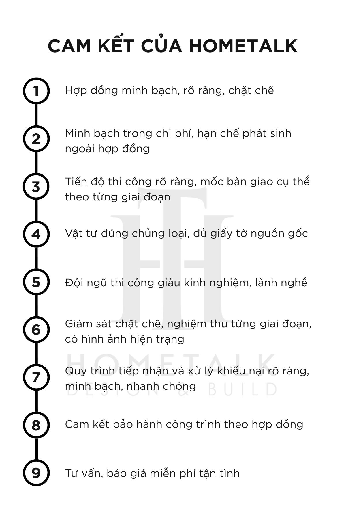 cac cam ket cua hometalk voi chu dau tu khi cung cap dich vu xay nha