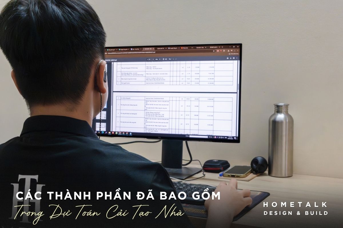 cac thanh phan hang muc thuong da bao gom trong du toan cai tao nha