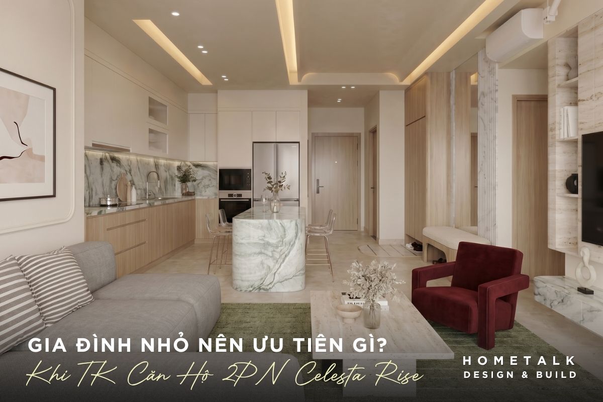 cach bo tri noi that can ho 2 phong ngu celesta rise cho gia dinh nho