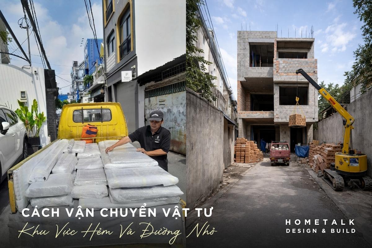 cach van chuyen vat tu qua duong hep hoac cong trinh trong ngo khi xay nha quan 9