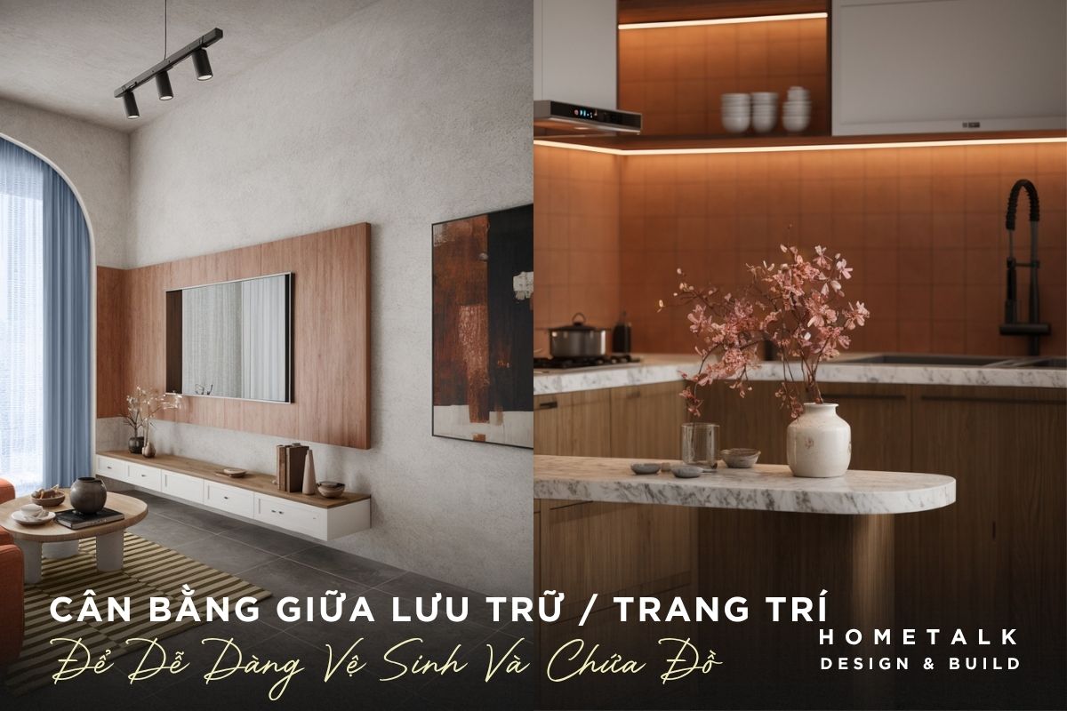 can bang giua luu tru va trang tri de dang ve sinh chua do hieu qua