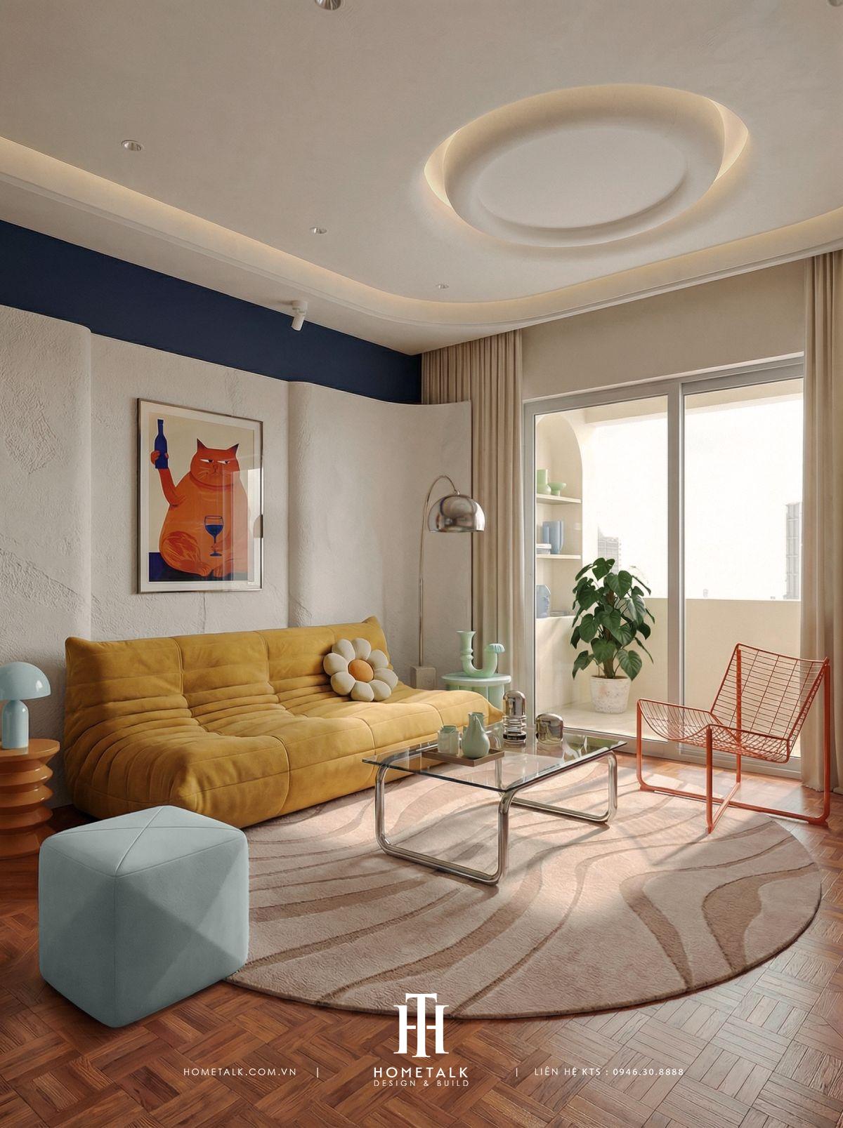 can ho duy anh midcentury modern retro du an celesta rise 82m2 1