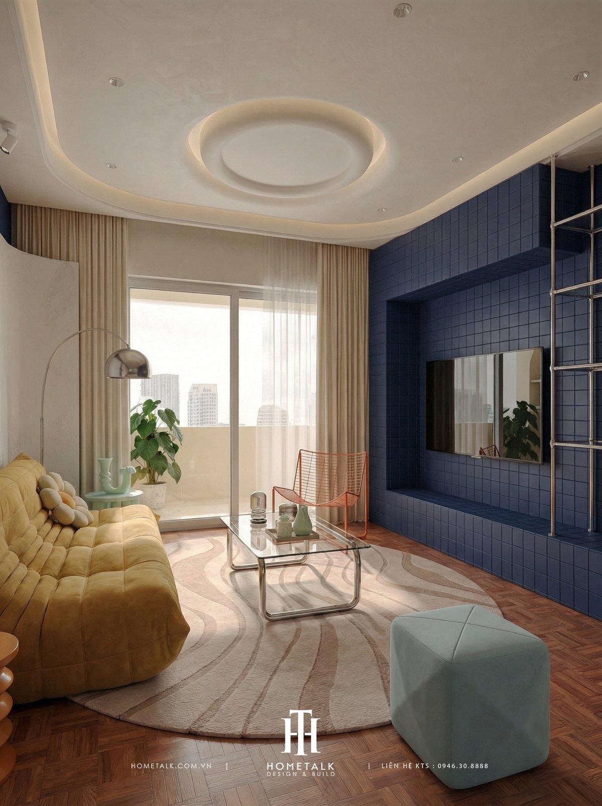 can ho duy anh midcentury modern retro du an celesta rise 82m2 2