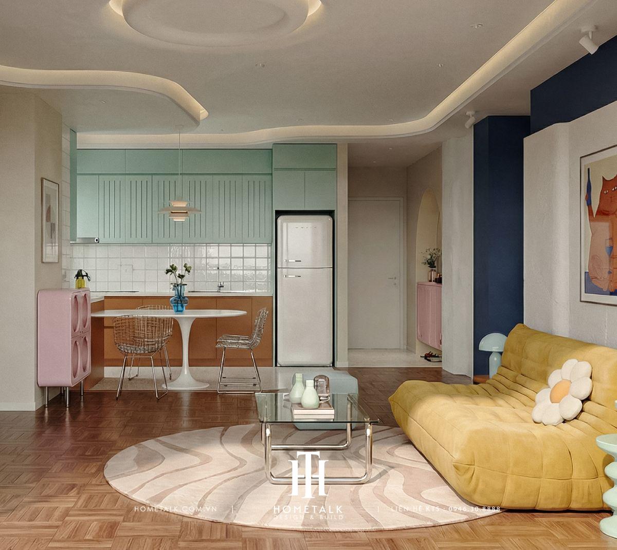can ho duy anh midcentury modern retro du an celesta rise 82m2 8