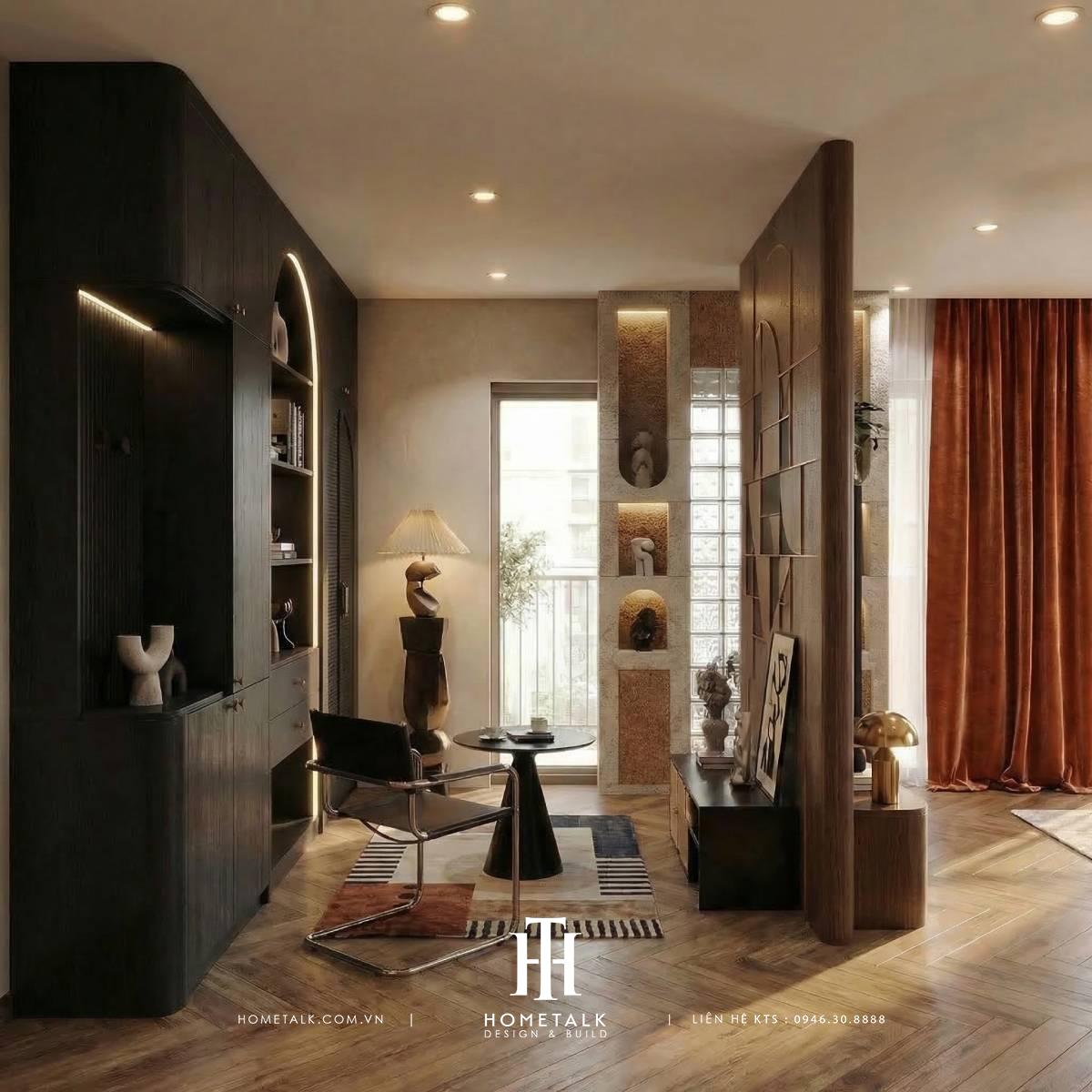 can ho horizon 75m2 phong cach eclectic mix midcentury 2