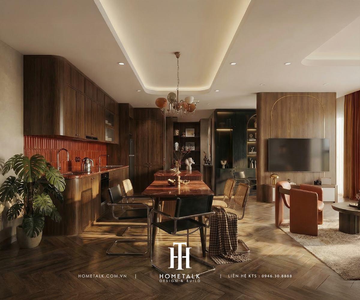 can ho horizon 75m2 phong cach eclectic mix midcentury 3