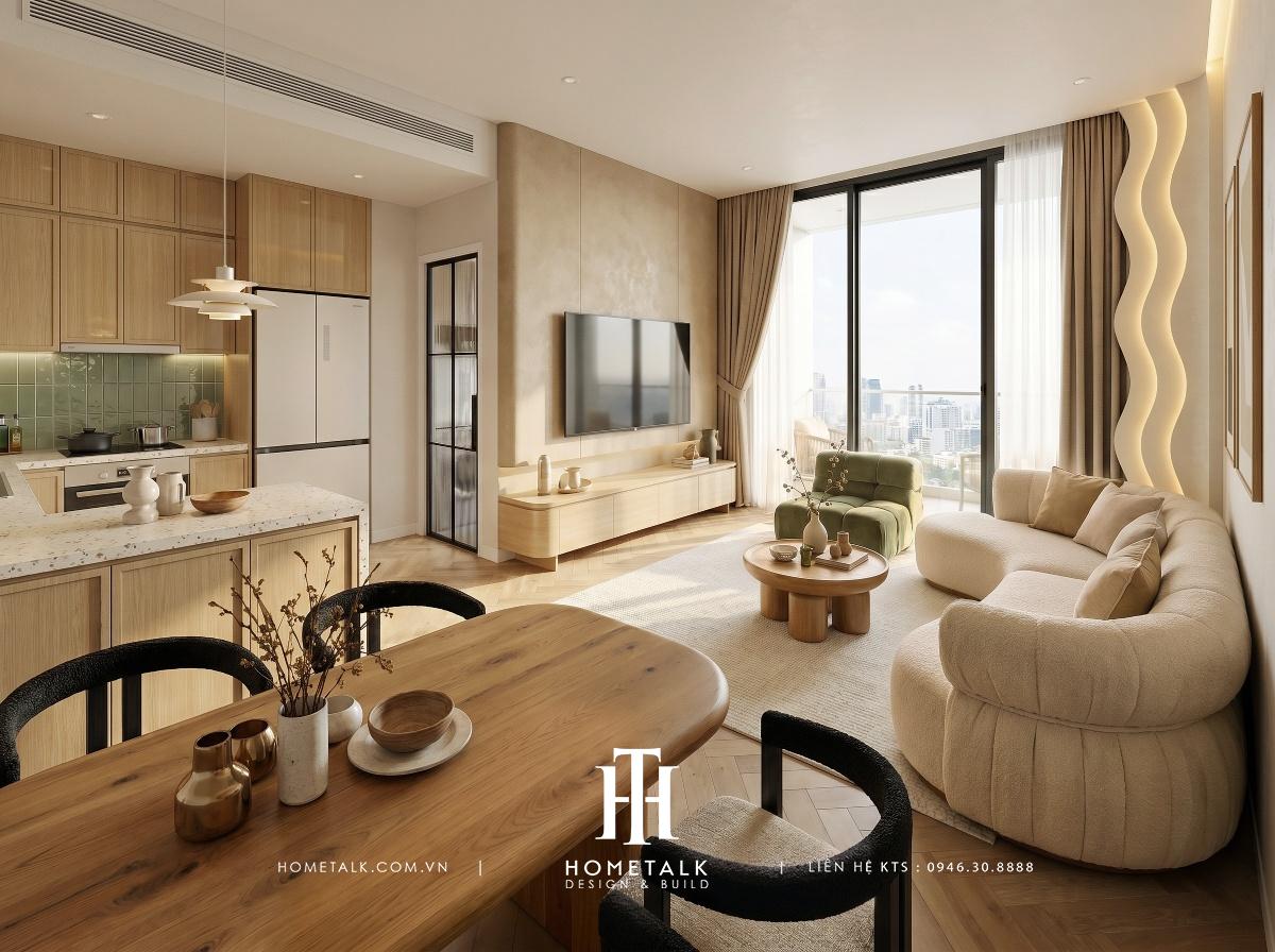 Can ho Ms Van Wabi Sabi mix modern du an King Crown Infinity 85m2