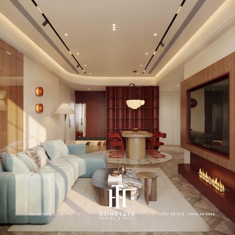 Can ho Xuan Quynh Modern Retro Du an The Opus One 90m2