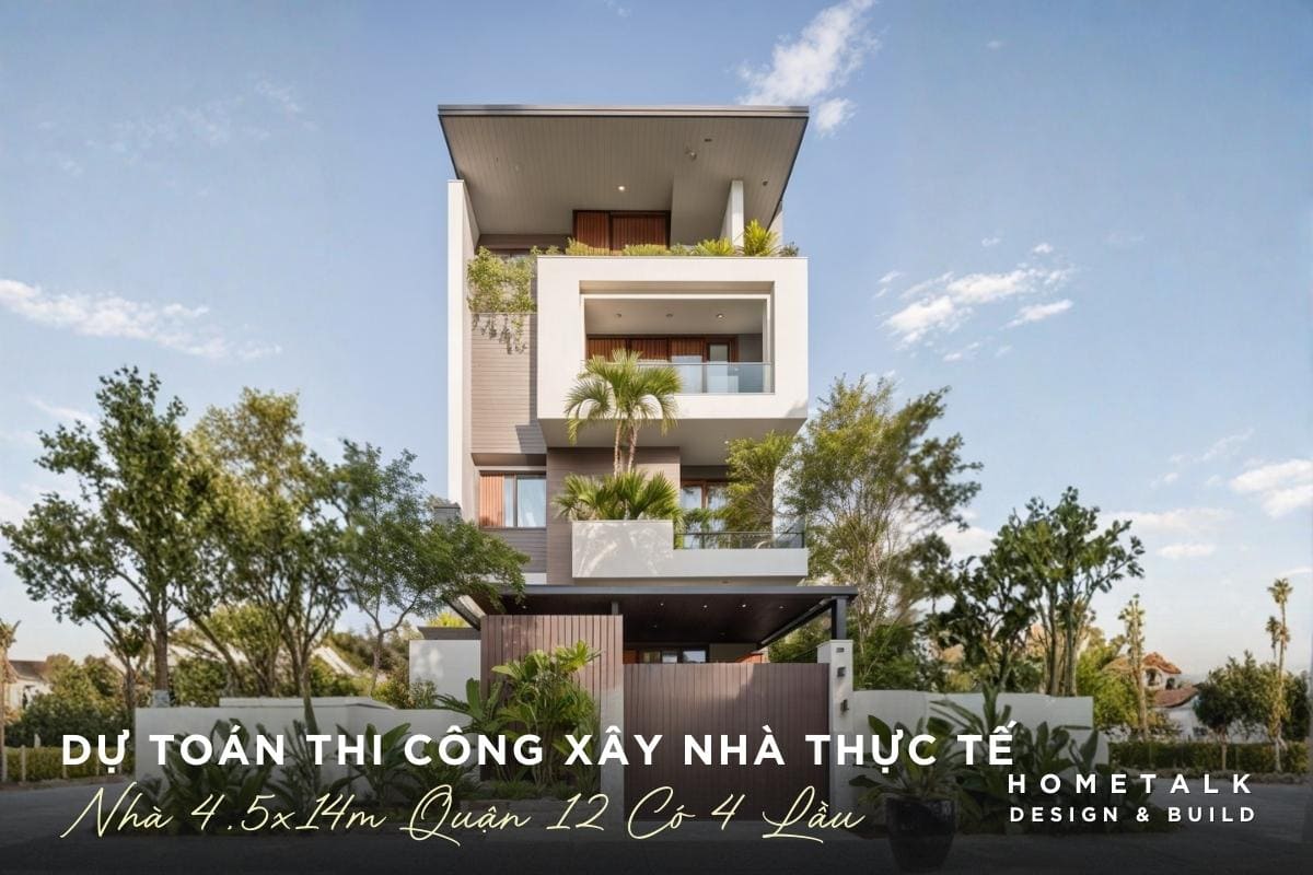 case chi phi xay nha 4 5x14m phuong an phu dong 1 tret 3 lau voi thiet ke hien dai