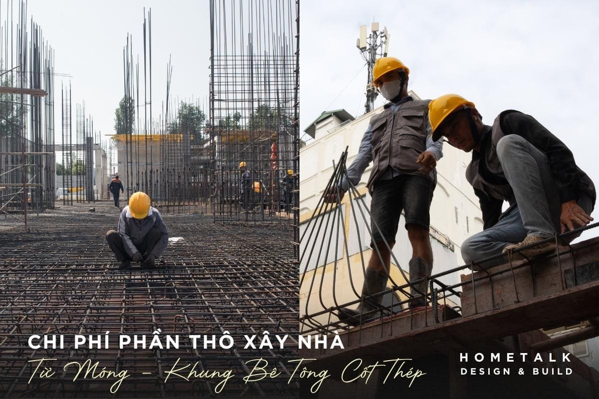 chi phi phan tho gom thi cong mong khung be tong cot thep den xay tuong