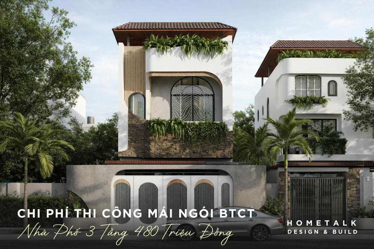 chi phi thi cong phan mai be tong cot thep cho nha pho 3 tang khoang 480 trieu dong