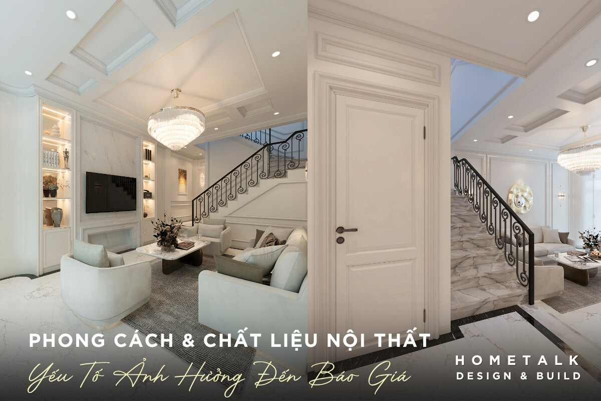 chi phi thiet ke thi cong noi that nha pho binh thanh phu thuoc vao phong cach, chat lieu noi that