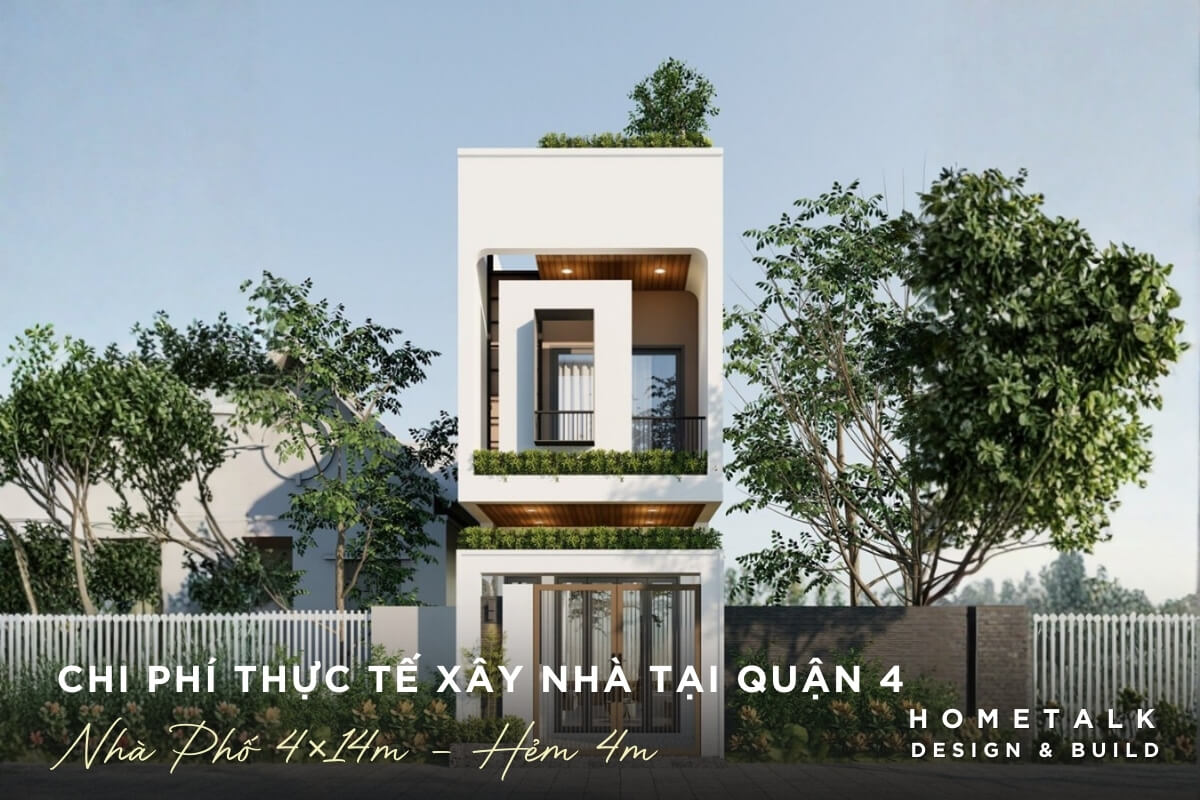 Chi phi xay nha 4×14m 1 tret 3 lau tan dung mang kinh de don anh sang tu nhien