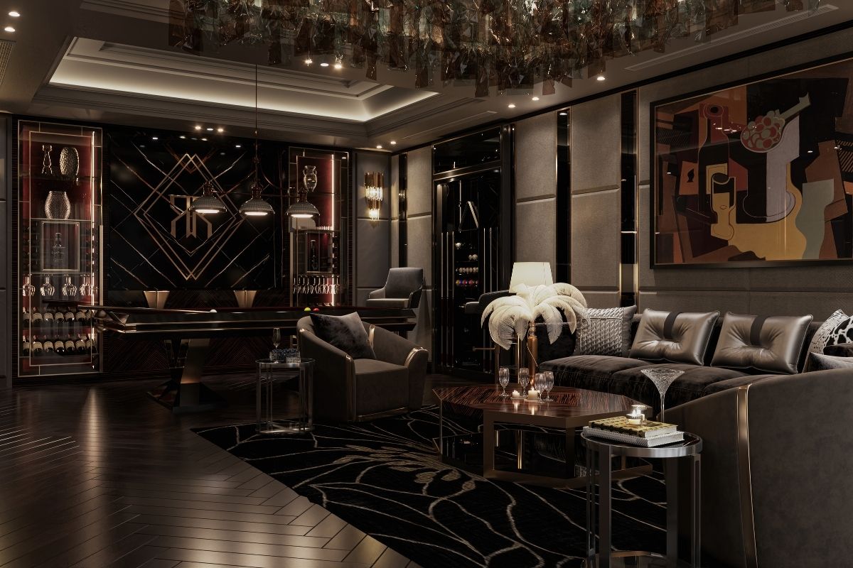 Chi tiết mạ vàng, tinh tế giúp phòng giải trí thêm đẹp mắt, ấn tượng, đẳng cấp chi tiet ma vang, tinh te giup phong giai tri them dep mat, an tuong, dang cap